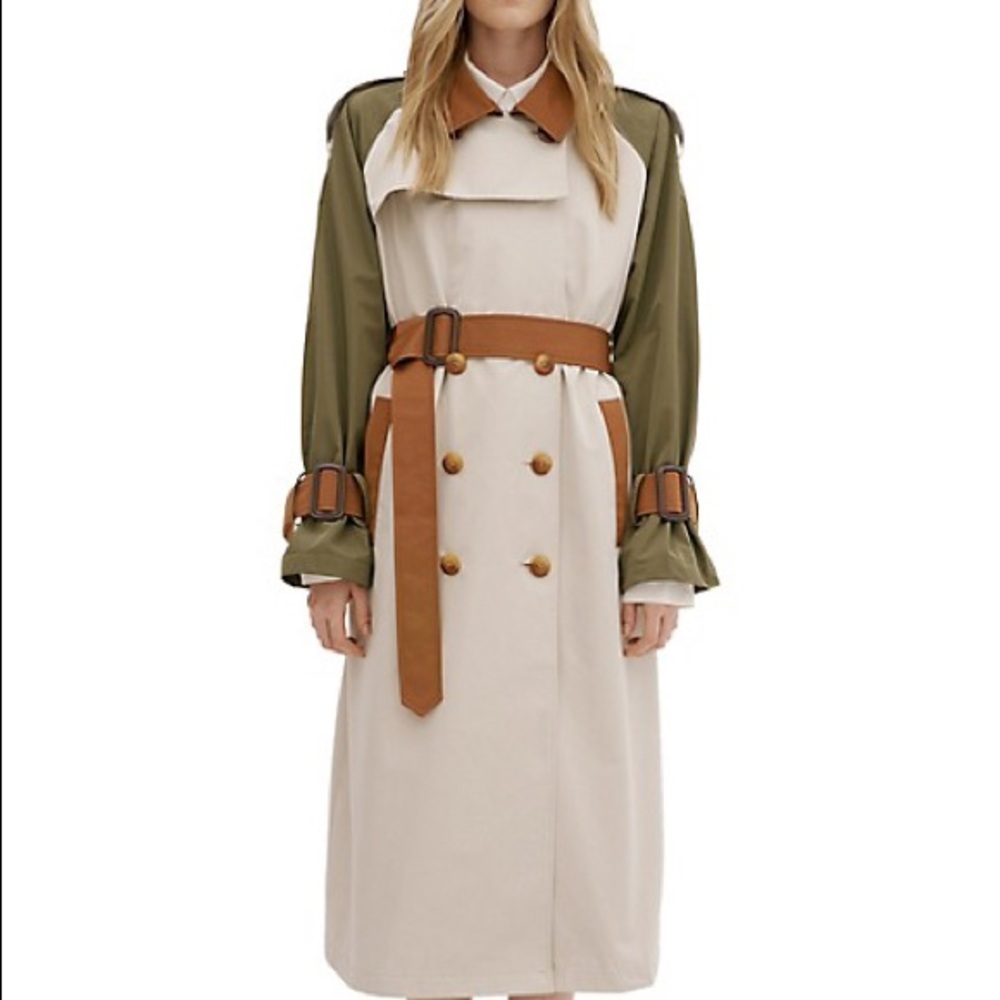 Sustainable brand Noize Willow Color block Trench coat